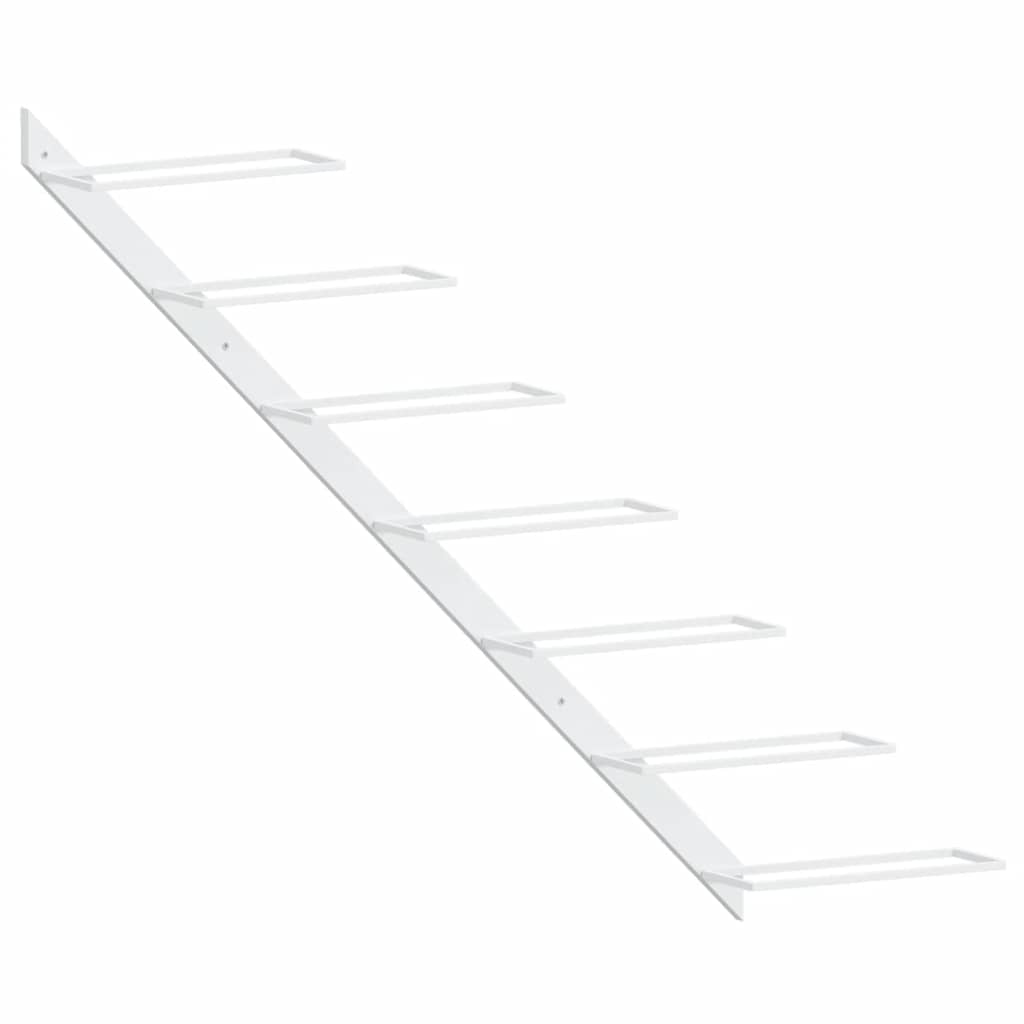 Portavini da Parete per 7 Bottiglie Metallo Bianco | homemem39