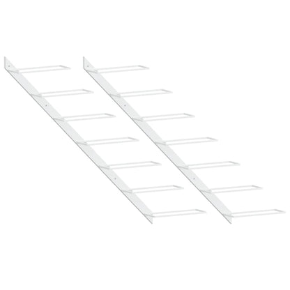 Portavini da Parete per 7 Bottiglie 2 pz Metallo Bianco | homemem39