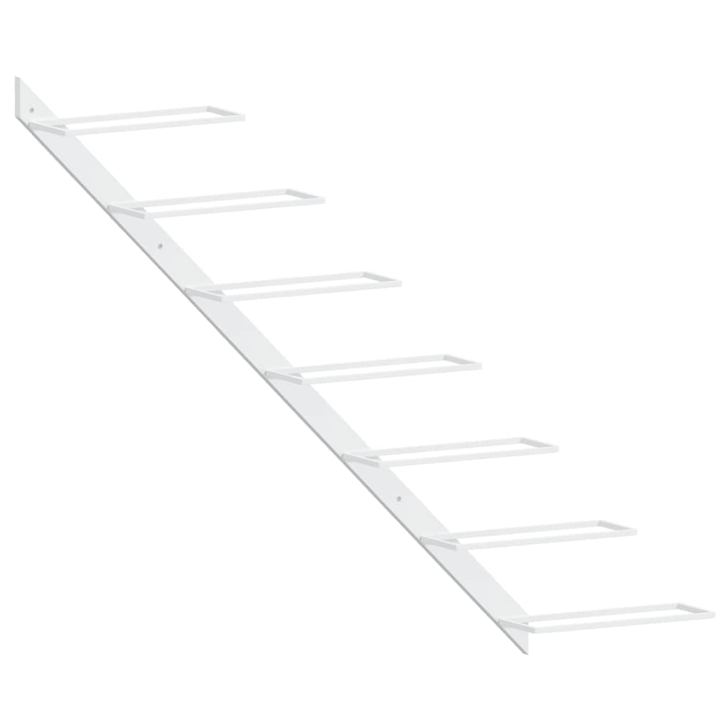Portavini da Parete per 7 Bottiglie 2 pz Metallo Bianco | homemem39