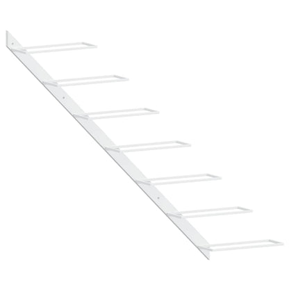 Portavini da Parete per 7 Bottiglie 2 pz Metallo Bianco | homemem39