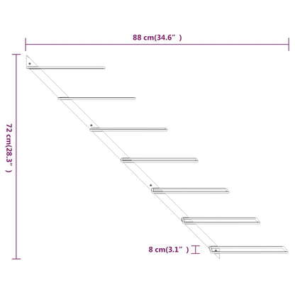 Portavini da Parete per 7 Bottiglie 2 pz Metallo Bianco