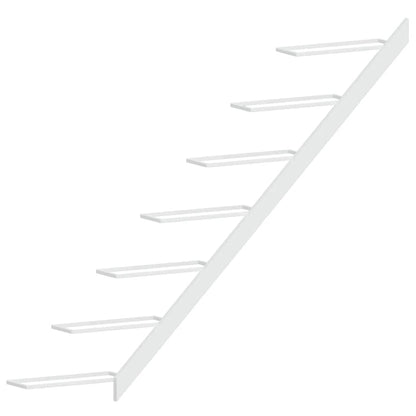 Portavini da Parete per 7 Bottiglie 2 pz Metallo Bianco