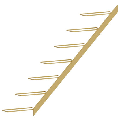 Portavini da Parete per 7 Bottiglie 2 pz Metallo Dorato