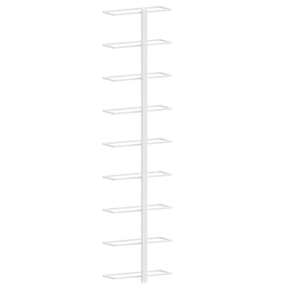 Portavini da Parete per 9 Bottiglie Bianco in Ferro