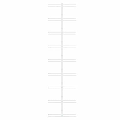 Portavini da Parete per 9 Bottiglie 2 pz Bianco in Ferro