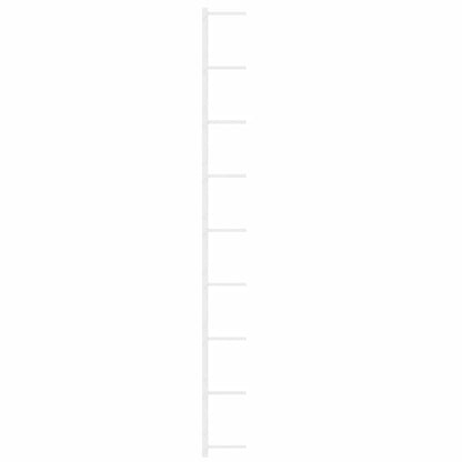 Portavini da Parete per 9 Bottiglie 2 pz Bianco in Ferro