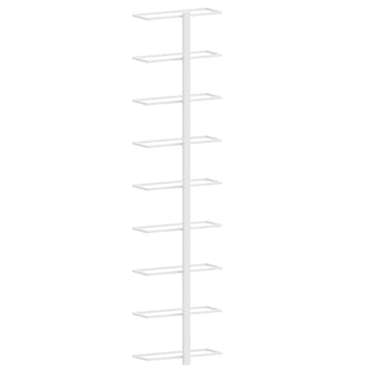 Portavini da Parete per 9 Bottiglie 2 pz Bianco in Ferro