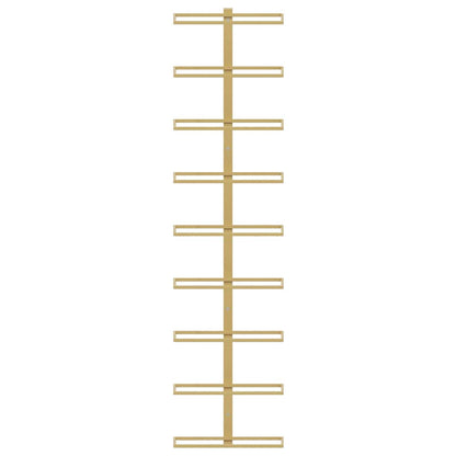 Portavini da Parete per 9 Bottiglie 2 pz Dorato in Ferro