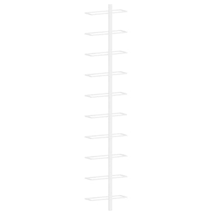 Portavini da Parete per 10 Bottiglie 2 pz Bianco in Metallo