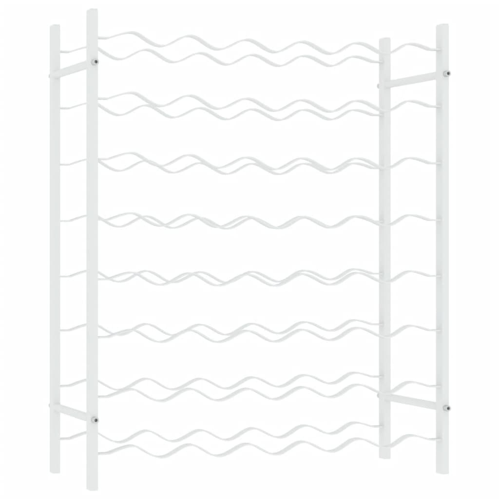 Portabottiglie per 48 Bottiglie Bianco in Metallo - homemem39