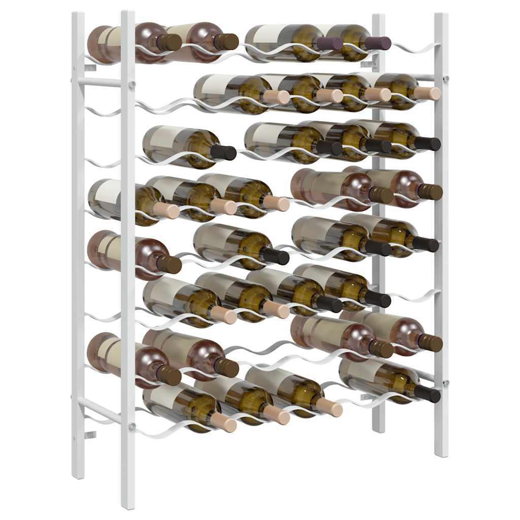 Portabottiglie per 48 Bottiglie Bianco in Metallo
