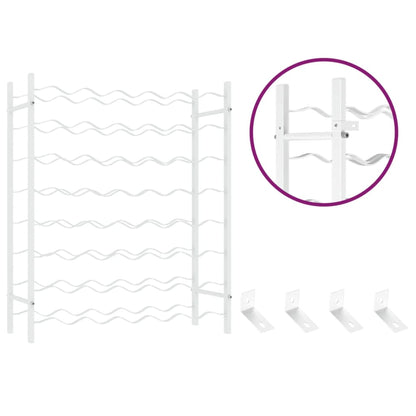 Portabottiglie per 48 Bottiglie Bianco in Metallo - homemem39