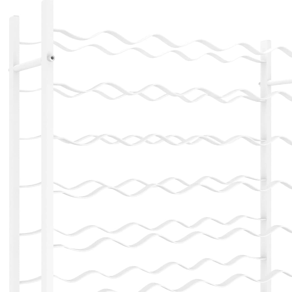 Portabottiglie per 48 Bottiglie Bianco in Metallo - homemem39