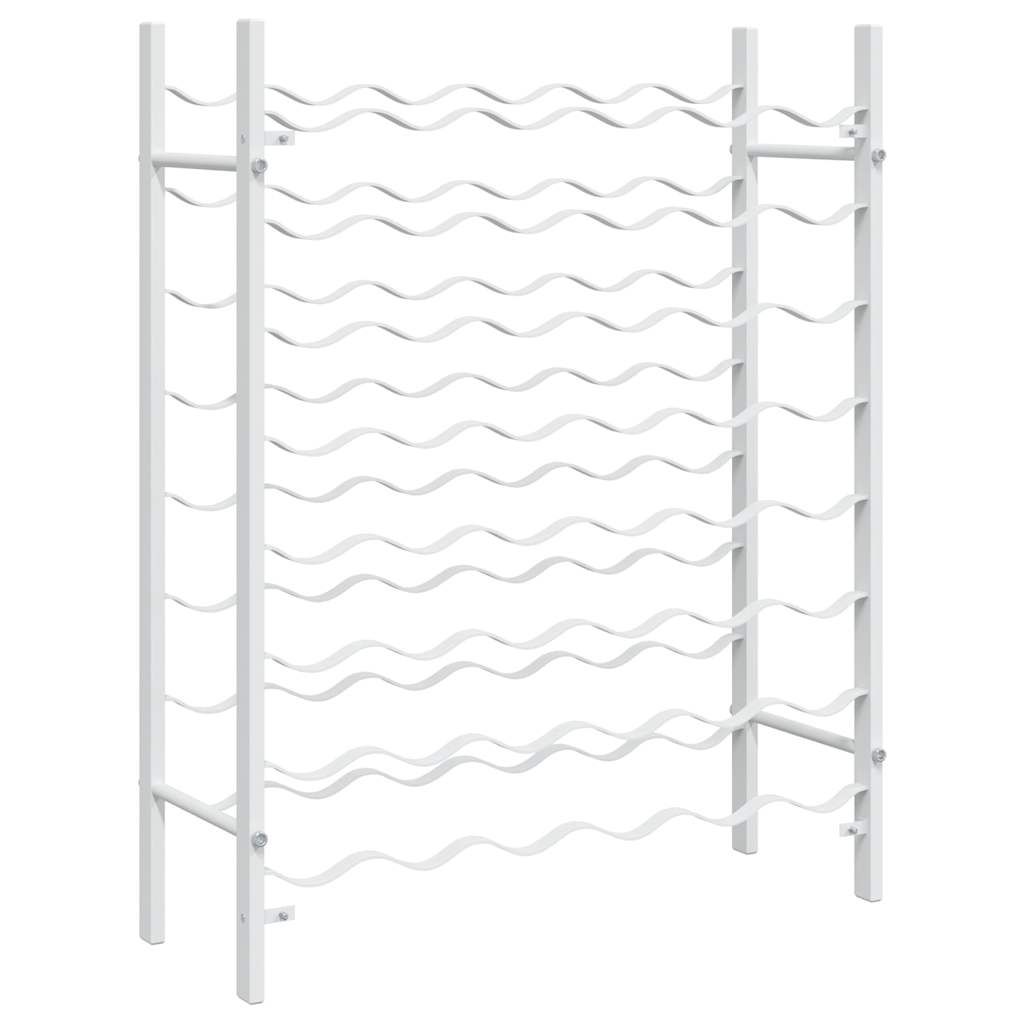 Portabottiglie per 48 Bottiglie Bianco in Metallo