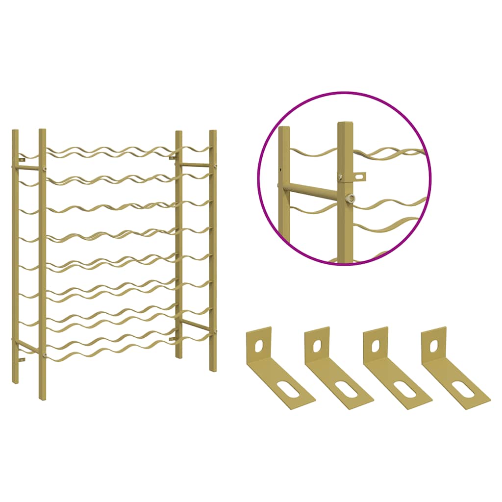 Portabottiglie per 48 Bottiglie Metallo Oro