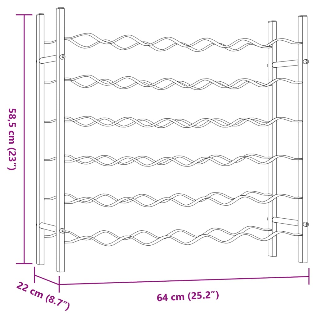 Portabottiglie per 36 Bottiglie Metallo Bianco