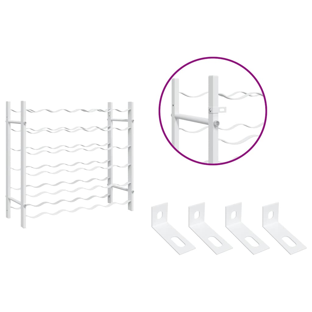 Portabottiglie per 36 Bottiglie Metallo Bianco