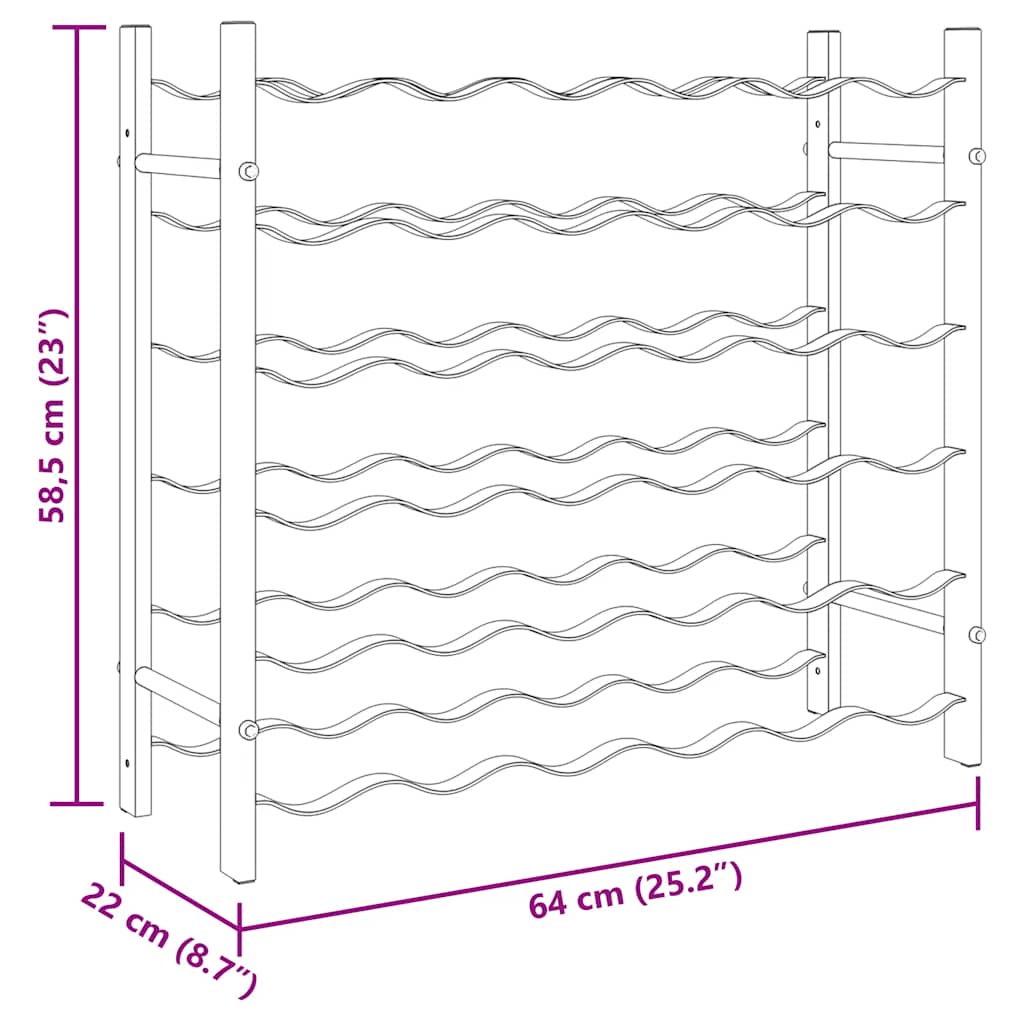 Portabottiglie per 36 Bottiglie Metallo Bianco
