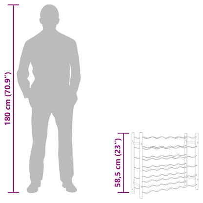 Portabottiglie per 36 Bottiglie Metallo Bianco
