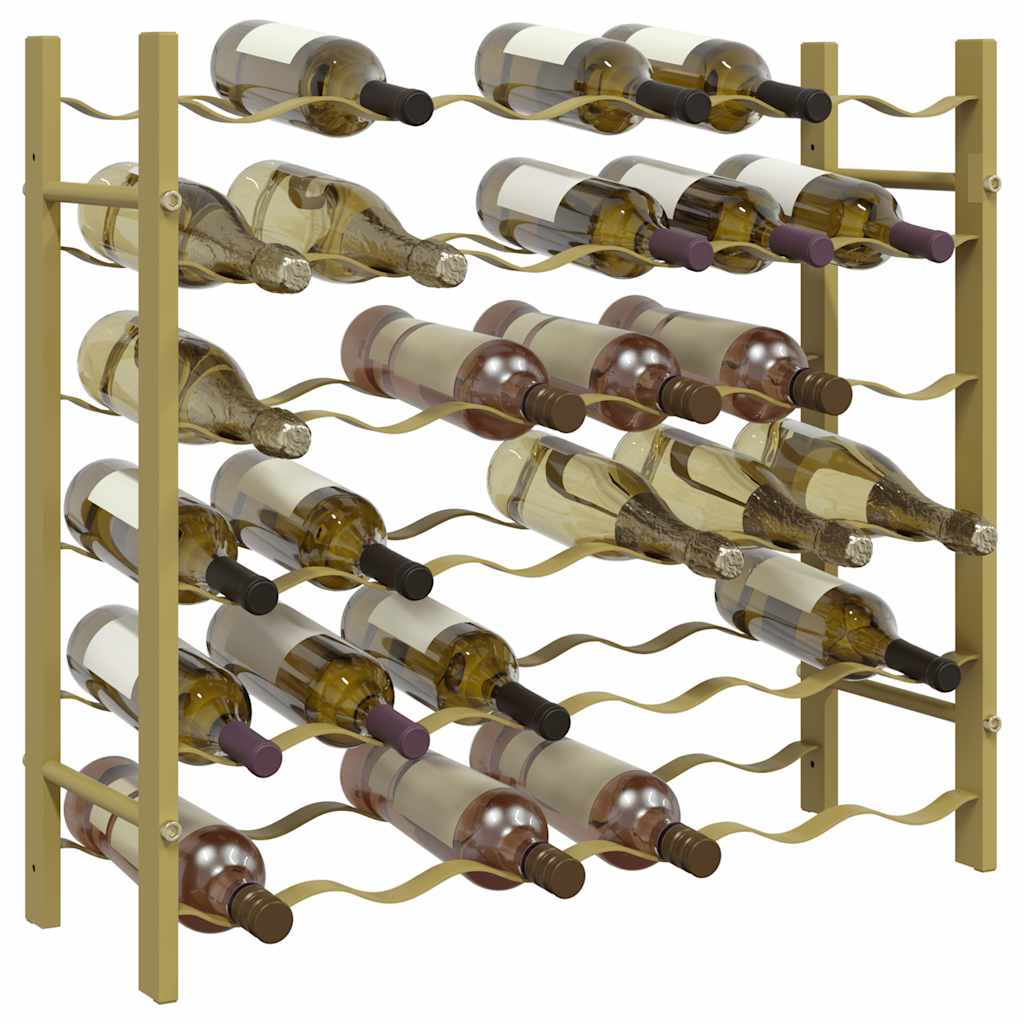 Portabottiglie per 36 Bottiglie Metallo Oro