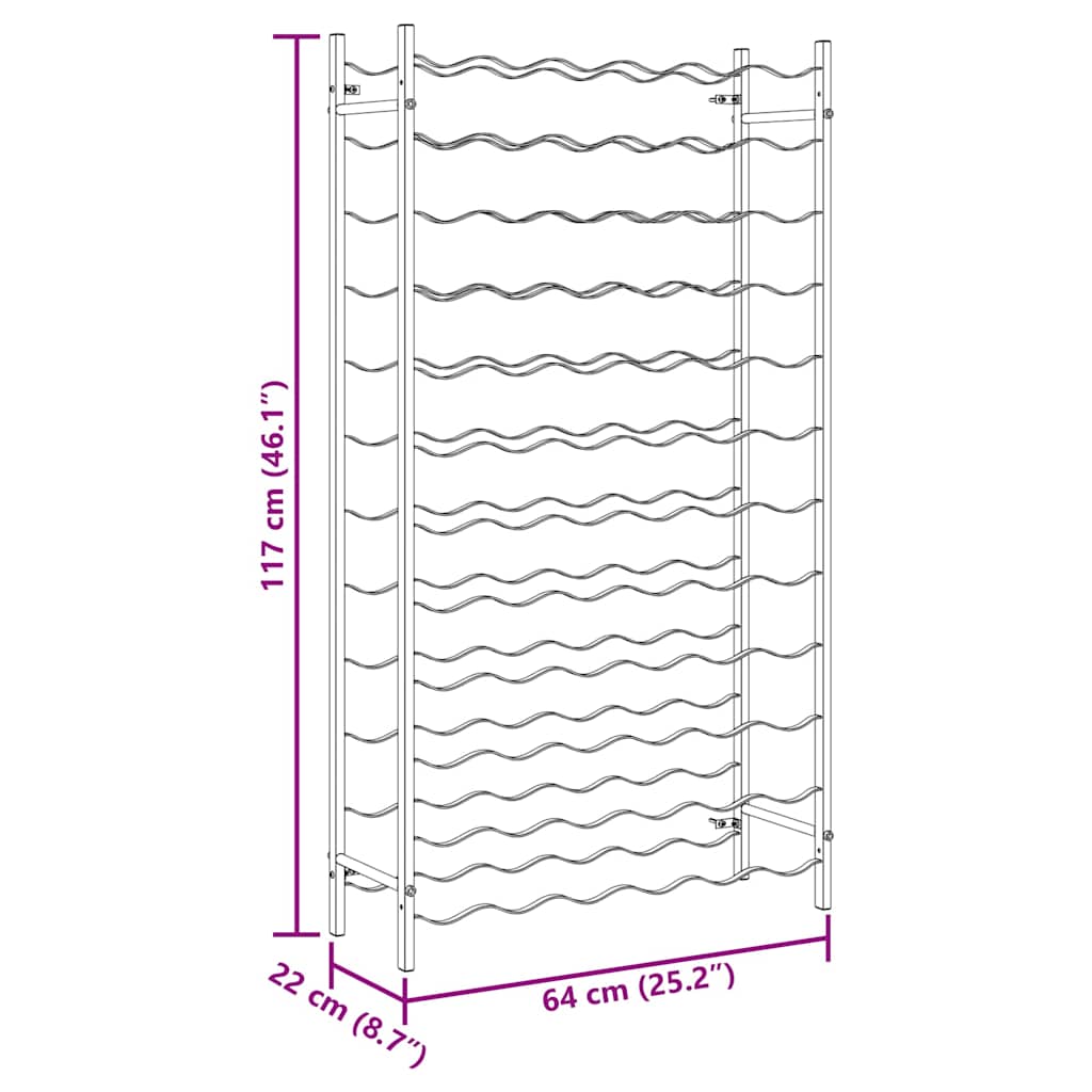 Portabottiglie per 72 Bottiglie Metallo Bianco