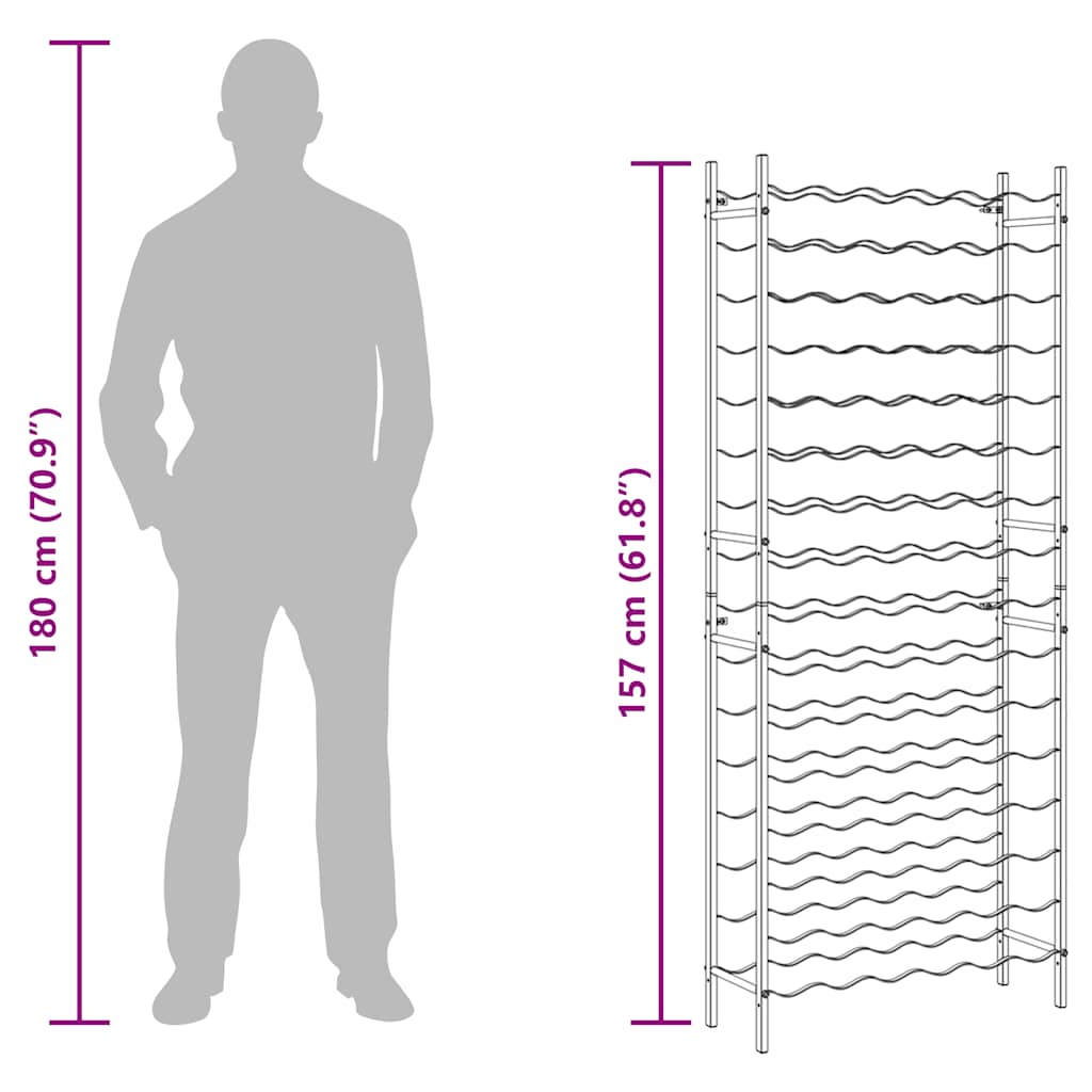 Portabottiglie per 96 Bottiglie Metallo Bianco