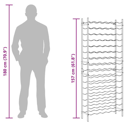 Portabottiglie per 96 Bottiglie Metallo Bianco