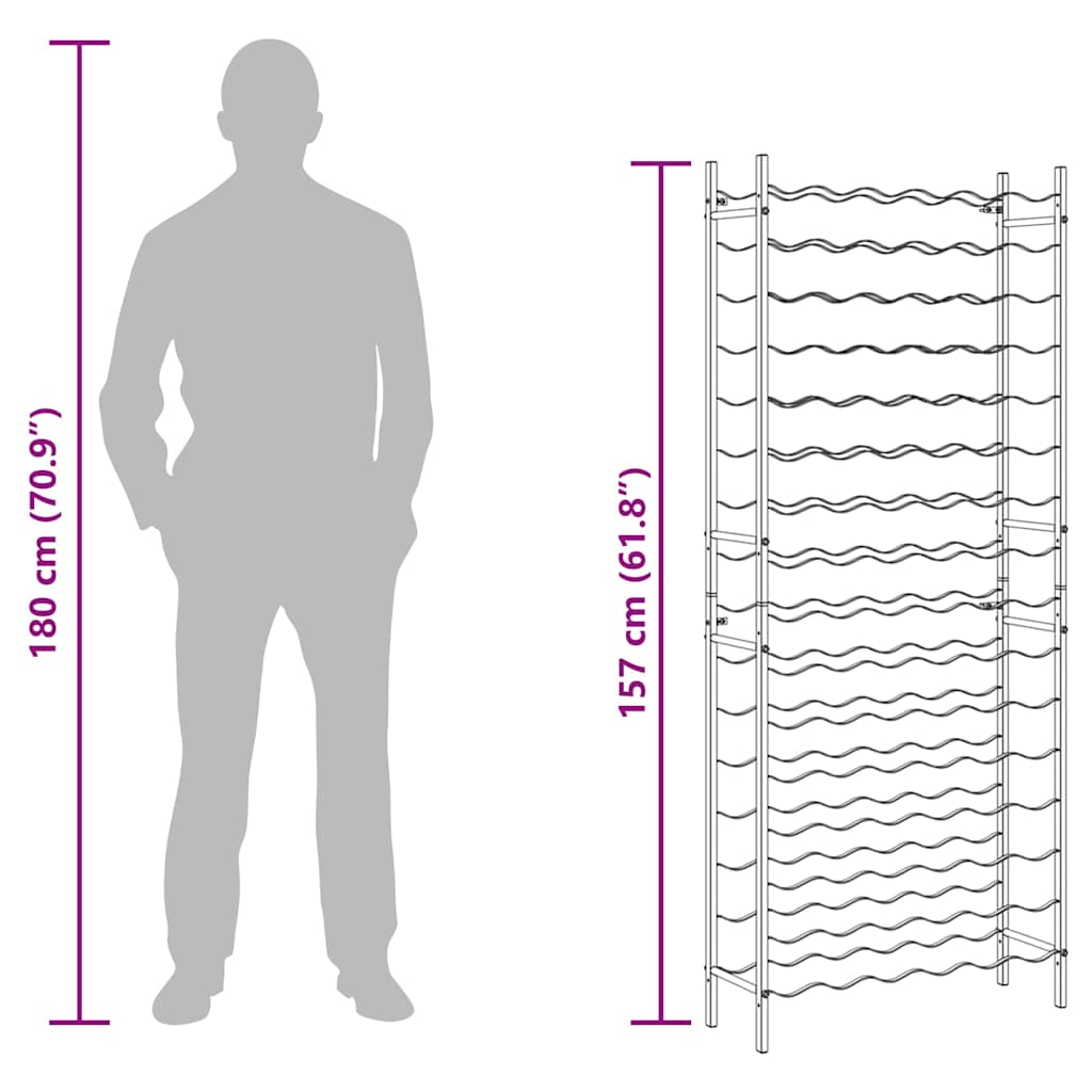 Portabottiglie per 96 Bottiglie Metallo Oro