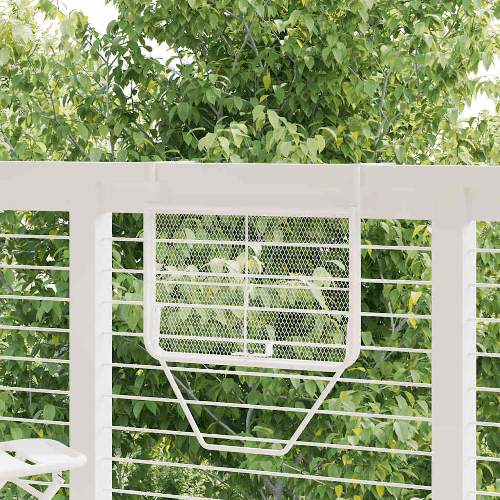 Tavolo da Balcone Bianco 60x40 cm in Acciaio