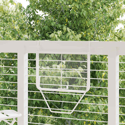Tavolo da Balcone Bianco 60x40 cm in Acciaio