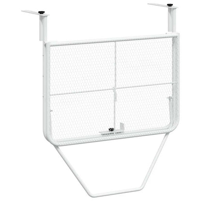 Tavolo da Balcone Bianco 60x40 cm in Acciaio