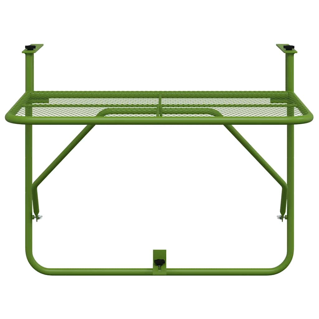 Tavolo da Balcone Verde 60x40 cm in Acciaio | homemem39