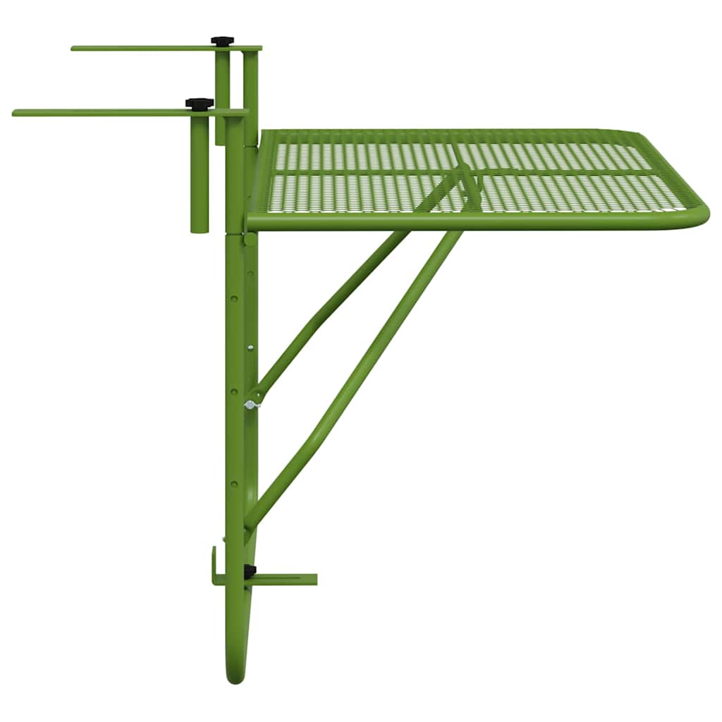 Tavolo da Balcone Verde 60x40 cm in Acciaio | homemem39
