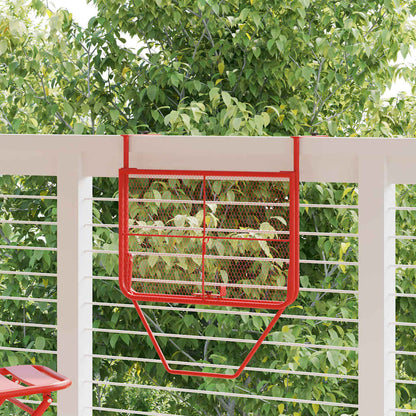 Tavolo da Balcone Rosso 60x40 cm in Acciaio | homemem39