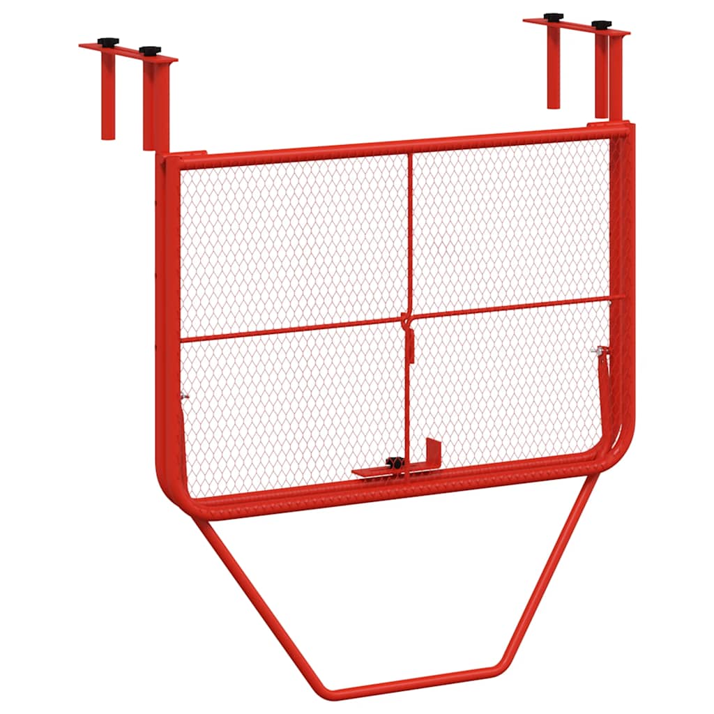 Tavolo da Balcone Rosso 60x40 cm in Acciaio | homemem39