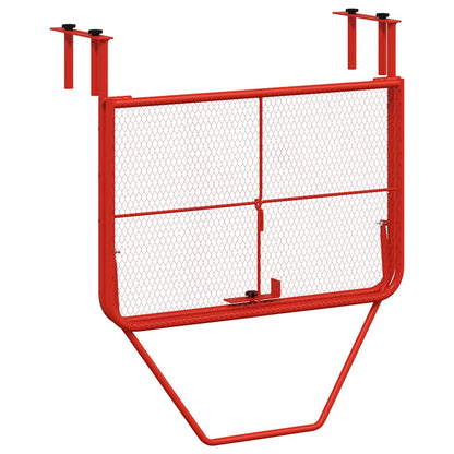 Tavolo da Balcone Rosso 60x40 cm in Acciaio | homemem39