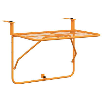 Tavolo da Balcone Giallo 60x40 cm in Acciaio