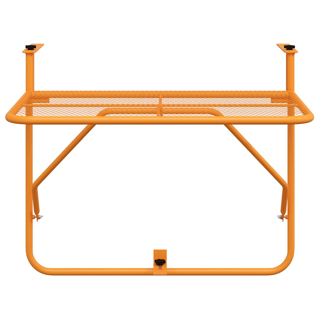 Tavolo da Balcone Giallo 60x40 cm in Acciaio