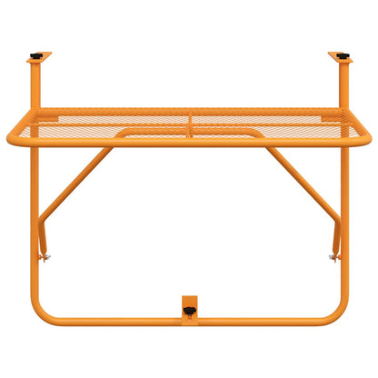 Tavolo da Balcone Giallo 60x40 cm in Acciaio