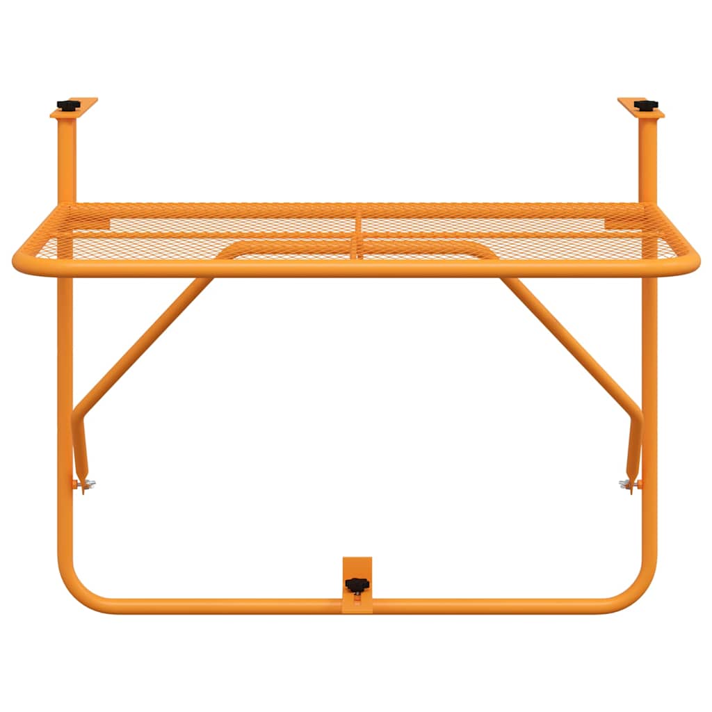 Tavolo da Balcone Giallo 60x40 cm in Acciaio