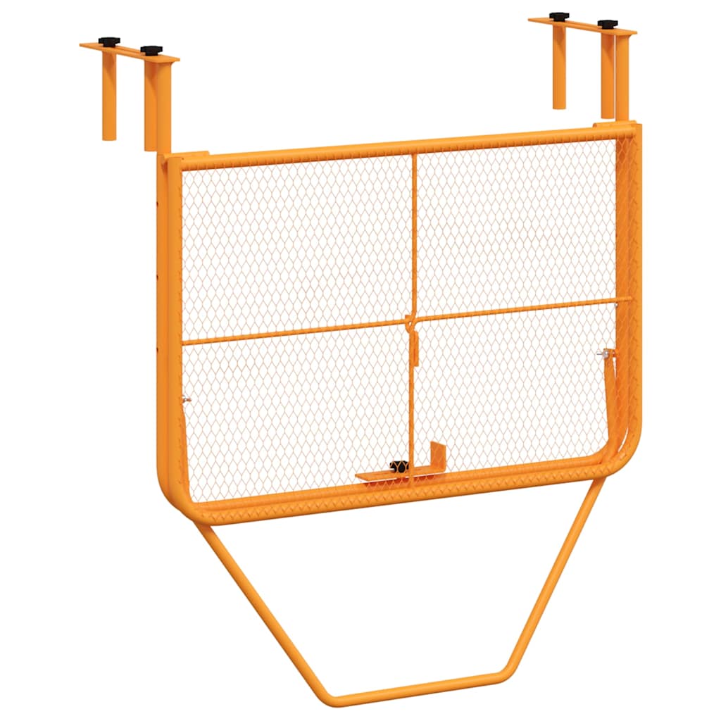 Tavolo da Balcone Giallo 60x40 cm in Acciaio