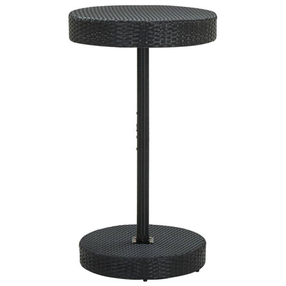 Set Bar da Giardino 3 pz con Cuscini Polyrattan Nero