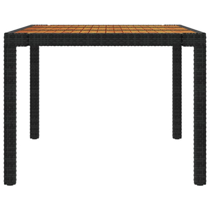 Set da Pranzo da Giardino 9 pz con Cuscini in Polyrattan Nero - homemem39