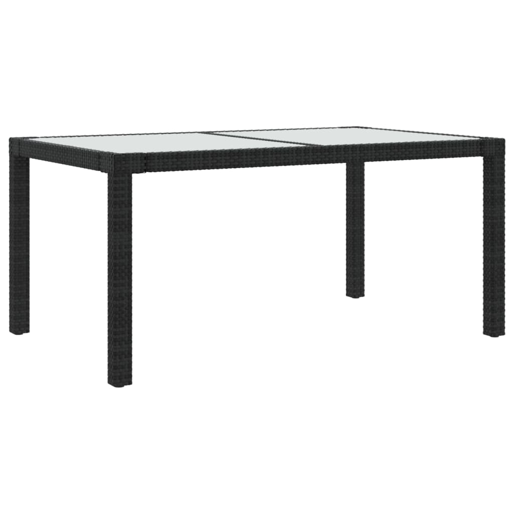 Set da Pranzo da Giardino 5 pz con Cuscini in Polyrattan Nero | homemem39