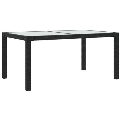Set da Pranzo da Giardino 5 pz con Cuscini in Polyrattan Nero | homemem39