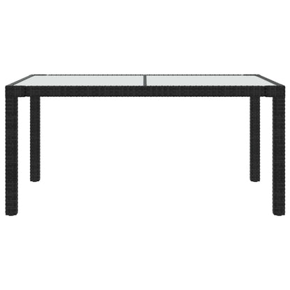 Set da Pranzo da Giardino 5 pz con Cuscini in Polyrattan Nero | homemem39