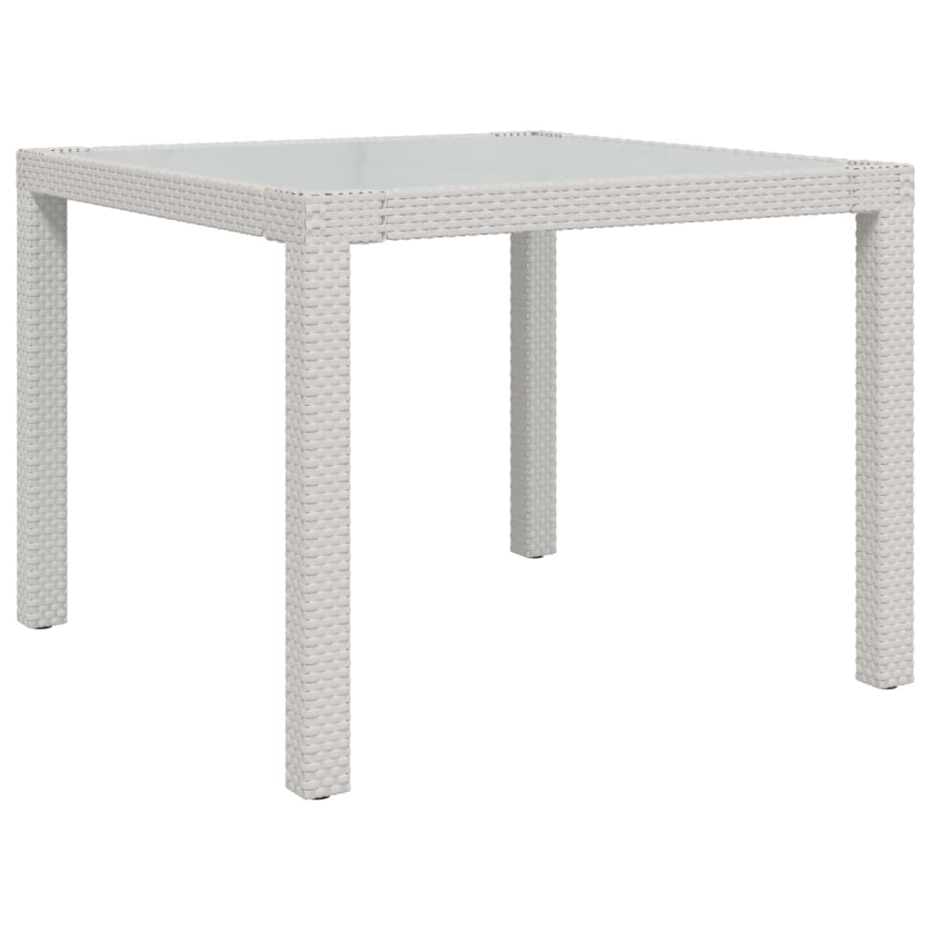 Set Mobili da Giardino 3 pz con Cuscini in Polyrattan Bianco