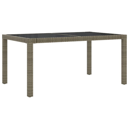 Set da Pranzo da Esterno 5 pz con Cuscini in Polyrattan Grigio | homemem39