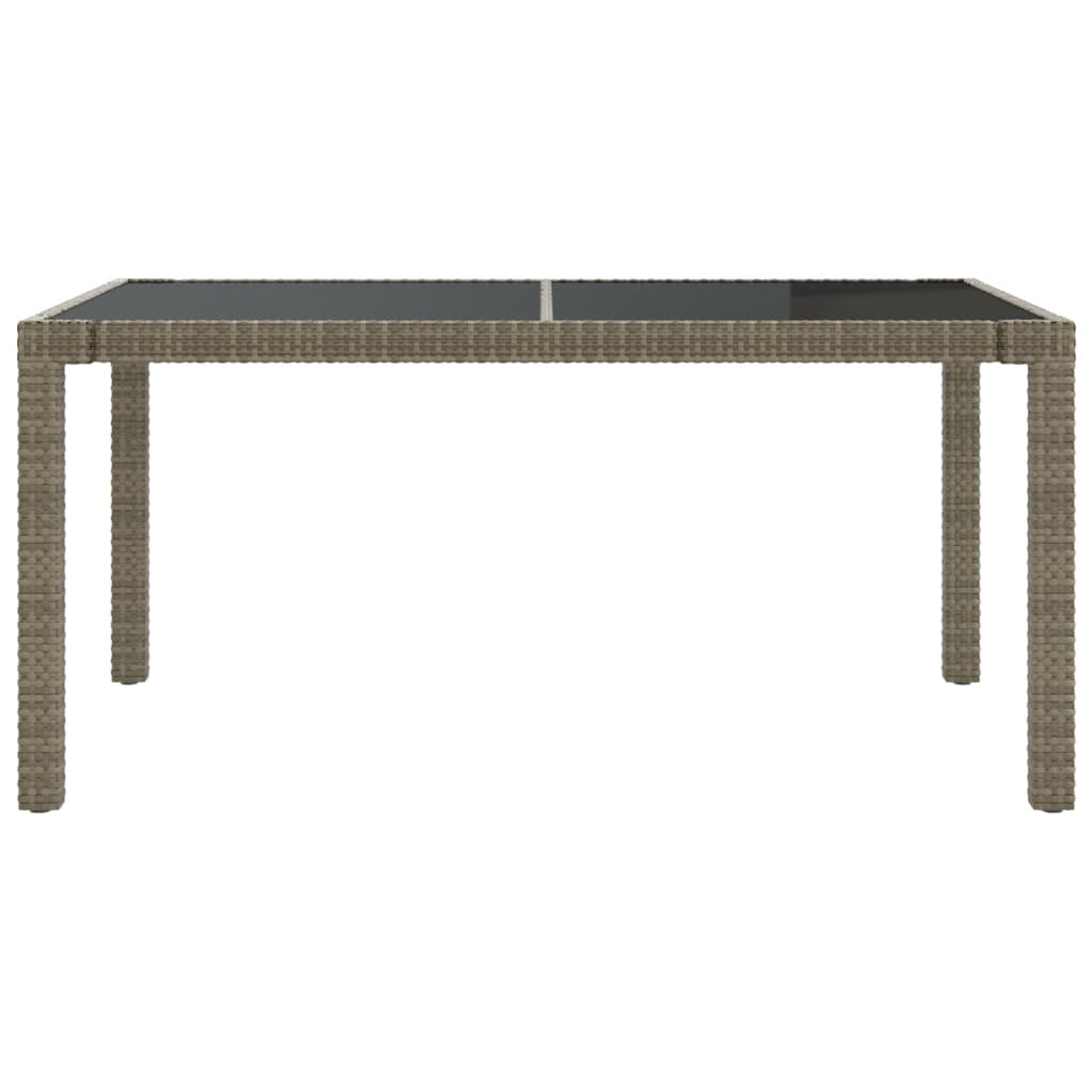 Set da Pranzo da Esterno 5 pz con Cuscini in Polyrattan Grigio | homemem39