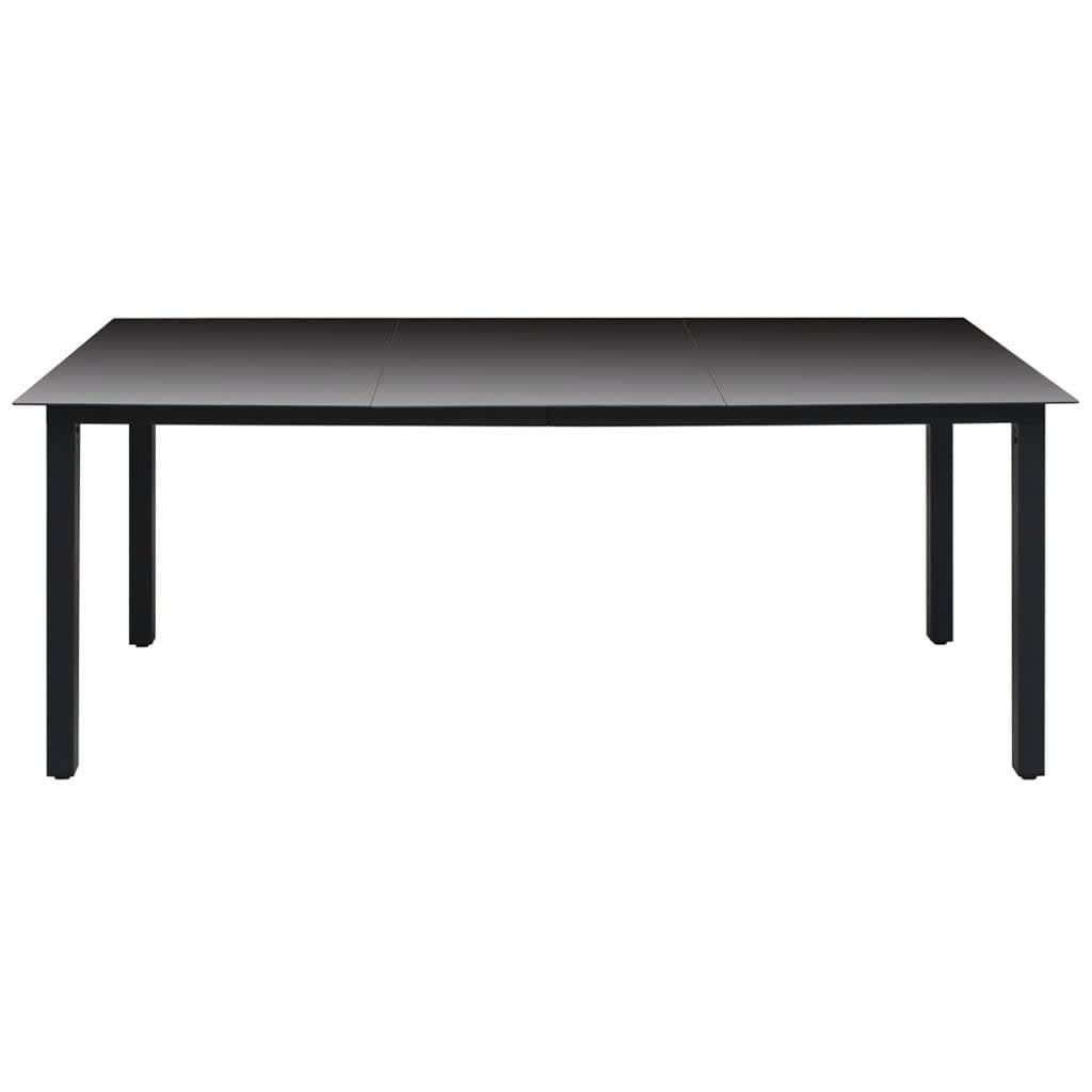 Set da Pranzo da Giardino 9 pz con Cuscini Nero in Polyrattan | homemem39